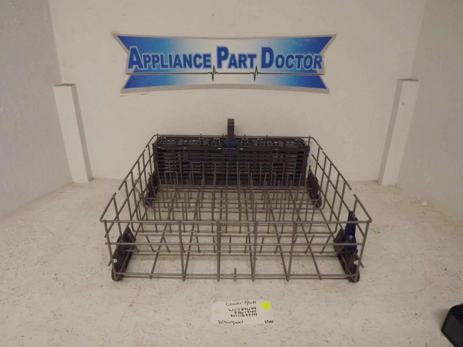 Whirlpool Dishwasher W10727679 8561749 W11158804 Lower Rack Used Whirlpool Dishwasher W10727679 8561749 W11158804 Lower Rack Used